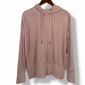 Gaiam Soft Pink Hoodie XL Yoga Pullover Lightweight Lounge Athleisure
